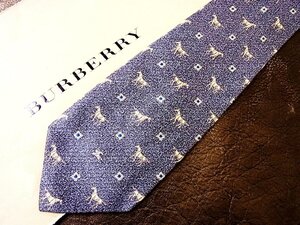 ★良品★3R05474【BURBERRY】バーバリー「馬 ウマ 動物 柄」ネクタイ