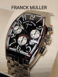 ■FRANCK MULLER■極美品/希少■フランクミュラー/トノウカーベックスクロノグラフ■自動/SS/7880/ケースサイズ約36mm×42mm/仕上済/稼働