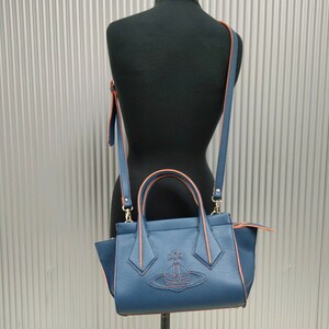 【2way】新品同様/VW/ヴィヴィアンウエストウッド アングロマニアVivienne Westwood/オーブ/バイカラー/ショルダーバッグ/ハンドバッグ