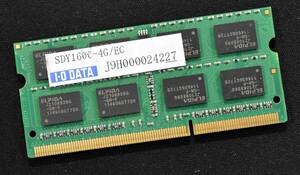 4GB PC3-12800S DDR3-1600 S.O.DIMM 204pin 2Rx8 [1.5V] [アイ・オー・データ製 4G] Macbook Pro iMac (DDR3)対応 (管:SB0283