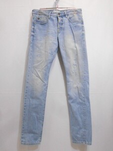 71 送80サ 1120$D17 SCOTCH&SODA スコッチアンドソーダ デニムパンツ ダメージ加工 インディゴ サイズW29 中古品