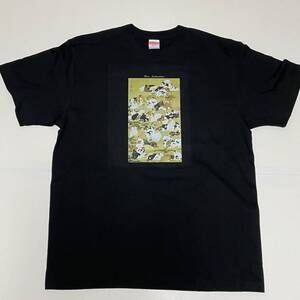 伊藤若冲　百犬図　綿5.6オンスヘヴィーウエイトTシャツ　Lサイズ　黒　SMLサイズも有り