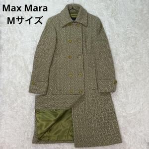 WEEKEND MaxMara ツイード ウール ロングコート 38