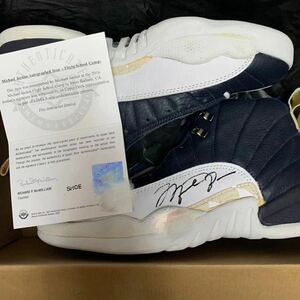 1996 Jordan12 青白　マイケル・ジョーダン直筆サンイ