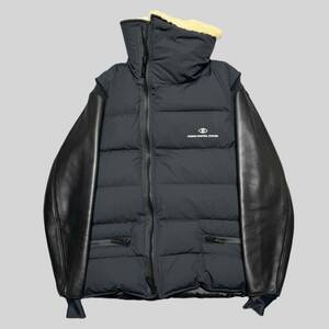 美品 アンダーカバー 17AW 袖レザー ダウン size:1 /ARTSCABUT 6852 ブルゾンジャケットコートシャツニットパンツデニムパーカースウェット