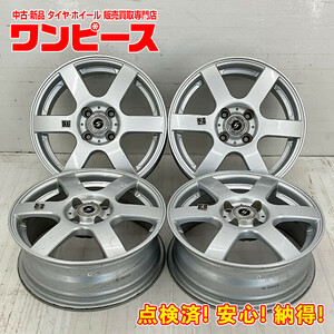 中古アルミホイール 4本セット 15×5.5J +42 4穴 PCD100 15インチ SEMVAES c1400