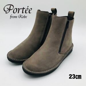 【新品未使用】PORTEE from神戸 軽量 本革ヌバック EEEE幅広 外反