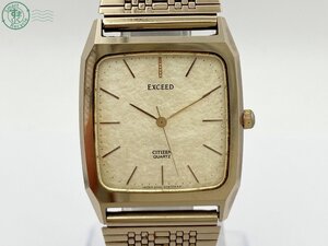 AL0605019　◇ CITIZEN シチズン EXCEED エクシード 2730-271742 K QZ QUARTZ クォーツ ゴールドカラー スクエアフェイス 腕時計 中古