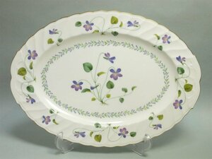 ★★Noritake ノリタケ バイオレットドリーム オーバルプレート 36cm ※キズ有★AYS26294