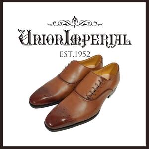 ○★新品 未使用 Union Imperial (ユニオンインペリアル)メダリオン サイドレースシューズ ブラウン 24cm○●