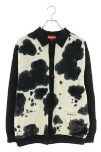 シュプリーム カーディガン 21AW Cow Print Cardigan サイズ:L カウプリントカーディガン 中古 SB01