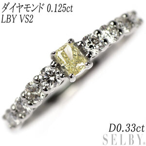 Pt900 ダイヤモンド リング 0.125ct LBY VS2 D0.33ct 新入荷 出品1週目 SELBY