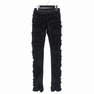 ダークシャドウ DRKSHDW 21AW SLIT FRONT LEGGING フロント スリット クラッシュ加工 デニム スキニー レギンス XS DS02A3317-SBD