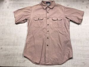 パタゴニア Patagonia アウトドア アメカジ スポーツ 90s 古着 両胸ポケット 半袖ワークシャツ メンズ 香港製 L ピンク