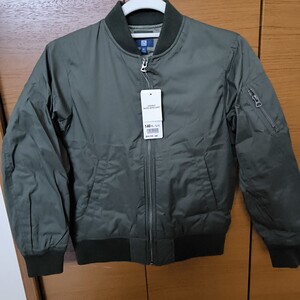 新品 UNIQLO ブルゾン ジャケット MA-1 オリーブ カーキ キッズ 140 ユニクロ アウター