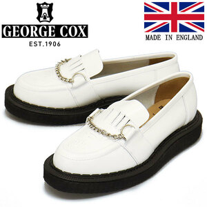 GEORGE COX (ジョージコックス) HAMILTON BUXTON IVC ラバーソール レザーシューズ 031 WHITE UK8-約27.0cm