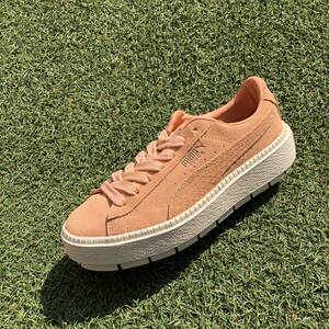 美品24 PUMA SUEDE PLATFORM TRACE プーマ スエード プラットフォームトレース E26