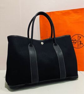 HERMES 極上美品 バッグ ガーデンパーティ PM ブラック エルメス バック