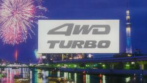 ４WD TURBO　カッティング ステッカー ホンダ