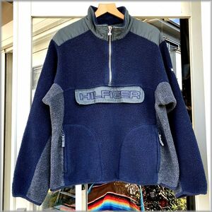 ★トミーヒルフィガー　90s　フリース　プルオーバー　size M　ビッグシルエット★検 ビンテージ ジャケット アメリカ 古着 ヒップホップ