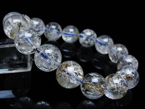 銀座東道◆極品天然AAAAAホワイトガーデンファントムクォーツ ブレスレット 13mm [T239-3116]