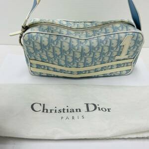 ●○H304/ Christian Dior トロッター ショルダーバッグ ディオール 鞄 水色○●