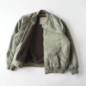 ラルフローレン　Ralph Lauren　MA-1　フライトジャケット　裏ボアジャケット　カーキ　メンズ　美品