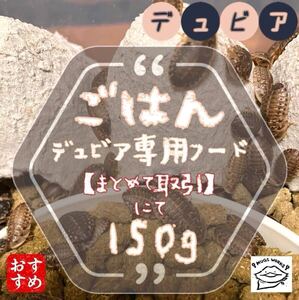 【150gに増量中！！まとめて取引で生体同封にて】デュビア専用フード お試し用30g