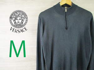 VERSACE●CLASSIC V2 ヴェルサーチ＜ヴィンテージ メリノウール ハーフジップニット＞●M1382c