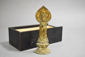 【英】A1319 時代 統一新羅金銅仏 仏教美術 中国 朝鮮 銅製 銅器 佛像 置物 骨董品 美術品 古美術 時代品 古玩