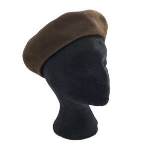 ☆KANGOL カンゴール VINTAGE 英国製 MADE IN ENGLAND ベレー帽 帽子 無地 ブラウン 茶色 頭周り52.5【レターパックプラス郵送可】棚