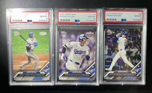 PSA10連番3点set 大谷翔平 Topps now 2024 初ヒット#1 ドジャースタジアム初ヒット#9 初ホームラン#36 shohei ohtani dodgers MLBカード