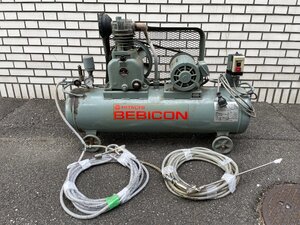 ●OG● 日立 エアーコンプレッサー ベビコン BEBICON 2004年製 中古品 動作確認済み 200V 1.5kW 60Hz HITACHI 小型空気圧縮機 H2310-182