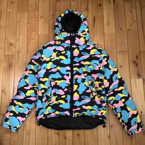 ★美品★ マルチカモ ダウンジャケット Sサイズ a bathing ape bape cotton candy camo multi エイプ ベイプ アベイシングエイプ 迷彩 fa54