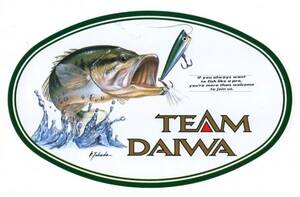 1枚　ＴＥＡＭ ＤＡＩＷＡ(チームダイワ)ステッカー楕円【R92】