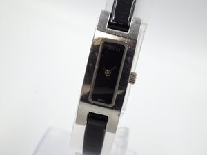 358547【1円スタート】GUCCI グッチ 稼動品 3900L スクエア ブラック文字盤 レディース 時計 クオーツ ケース12mm