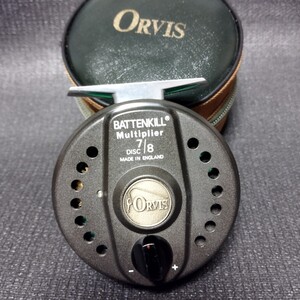 ◇ 希少品 美品！高速巻き ギヤ入り ORVIS BATTENKILL multiplier 7/8 Disc オービス バテンキル マルチプライヤー ディスク フライリール