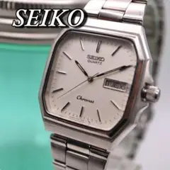 SEIKO クロノス デイト シルバー オクタゴン メンズ腕時計 1170