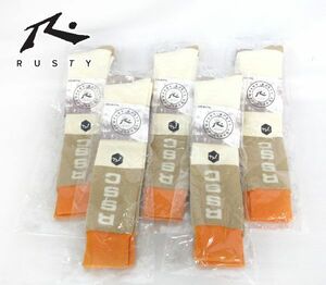 送料300円(税込)■yr275■メンズ ラスティ スノーソックス(932941) 25-27cm 5足【シンオク】