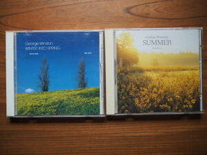 ◆◇送料無料/中古 ジョージ・ウィンストン CD 2枚セット George Winston Winter Into Spring Summer PC読込確認済◇◆