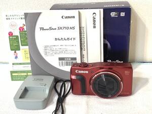 ★☆【ジャンク】 キャノン Canon PowerShot SX710 HS レッド コンパクトデジタルカメラ 【当店保証無商品】☆★