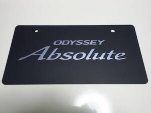 ホンダ HONDA オデッセイ アブソルート ODYSSEY ディーラー 新車 展示用 非売品 ナンバープレート マスコットプレート