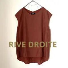 ＊RIVE DROITE ＊リヴドロワノースリーブブラウス　レーヨン　テラコッタ