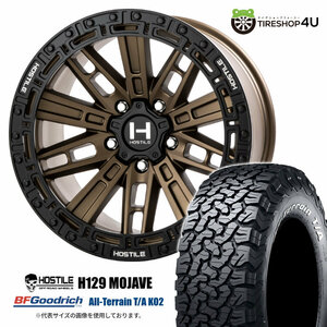 4本セット HOSTILE H129 MOJAVE 17x9.0J 5/127 +0 MBZ BFGoodrich All-Terrain T/A KO2 285/70R17 ホワイトレター ラングラー O/Fサイズ