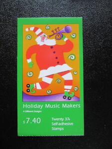 アメリカ切手帳　 Holiday Music Makers 　 7.4$ 37¢×20枚 未使用