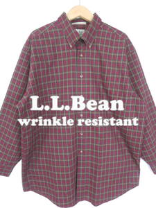 L.L.Bean ★ XL オーバーサイズ BD 長袖 チェックシャツ ★ LLビーン 古着 アウトドア メンズ