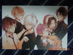 DIABOLIK LOVERS MORE,BLOOD ポストカード / 非売品 イラストカード / 逆巻シュウ レイジアヤト カナト ライト スバル