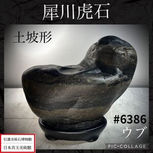 【メリーストーンフェア】水石 盆栽 犀川虎石 ウブ 土坡形横16×高15×奥行8(cm) 2.1kg 骨董盆石古美術鑑賞石観賞石太湖石中国古玩 6386