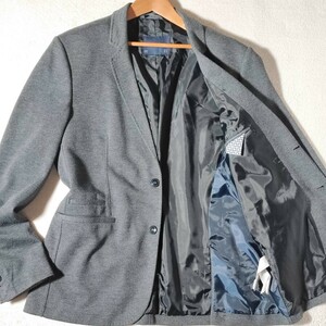 美品 驚異の3XL! 3Dニット ザラ ZARA テーラードジャケット サマー 花柄 アンコン 灰 グレー メンズ 大きいサイズ 着心地◎ 春夏 爽やか 4L