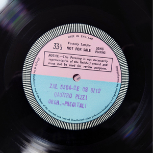 【非売品 test】 英Decca SXL未発売　ペトラッシ「協奏曲第1番」　プレヴィターリ　聖チェチーリア音楽院管